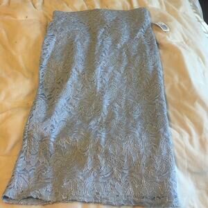 FOREVER 21 Light Blue Lace Midi Skirt